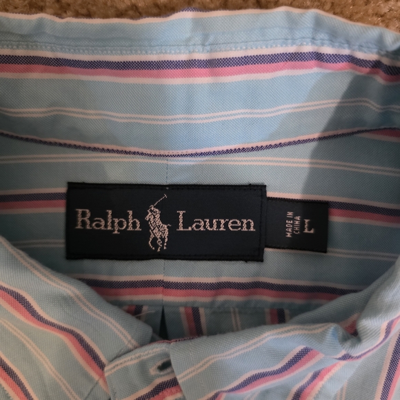 Ralph Lauren Men's Multicolor Striped Shirt Sz Large‎ - Picture 3 of 6
